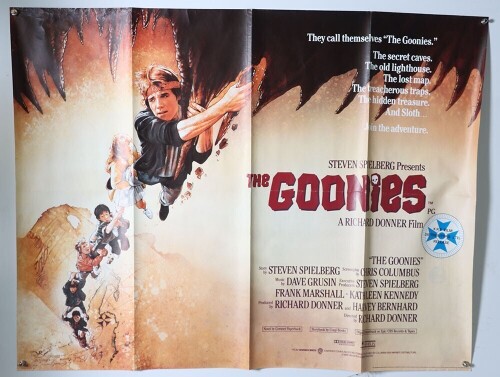 Original The Goonies 1985 British Quad Film Poster.