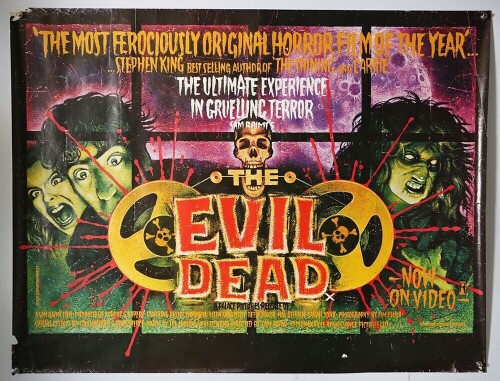 Original The Evil Dead 1981 British Quad Film Poster.