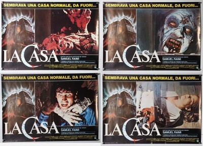 Four Original Movie Film cinema The Evil Dead La Casa Italian Fotobusta Horror Posters.