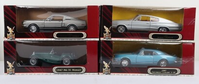 Four Road Signature Die Cast 1/18 scale model cars.