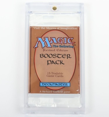 Scarce Magic The Gathering Revised Edition Sealed Booster Pack.