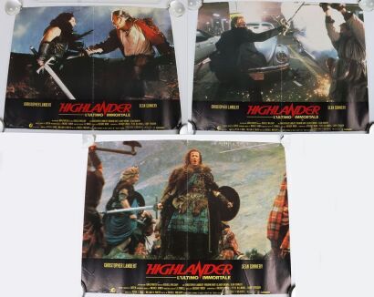 Three Original Different Highlander Fotobusta Movie Film Posters.