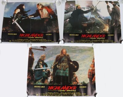 Three Original Different Highlander Fotobusta Movie Film Posters.