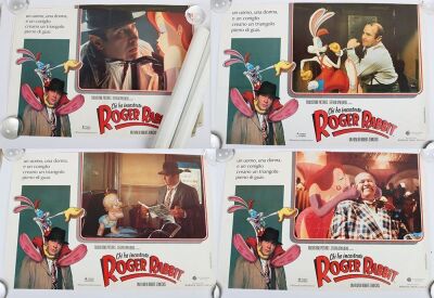 Four Original Different Who Framed Roger Rabbit Movie Film Fotobusta Posters.