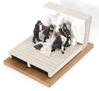 Britains Limited Edition set 41143 Nelson Death Scene-Victory, oak limited edition 70/400 in original box with outer box (mint condition) together with 41117 Nelson and Emma, (2).Please Note: We do not offer In house shipping for Toy Soldiers please see s