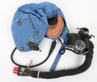Post WW2 Type G Indian Made Flying Helmet and Oxygen Mask Set
