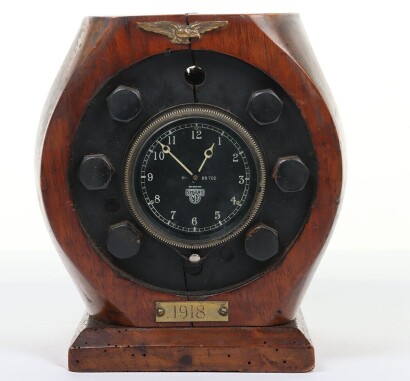 WW1 1918 RAF, Smith's Clock Mounted in Clerget Propeller Hub.