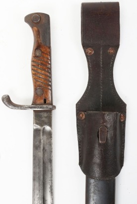 WW1 German G98 'Butcher Bayonet' and Leather Frog.