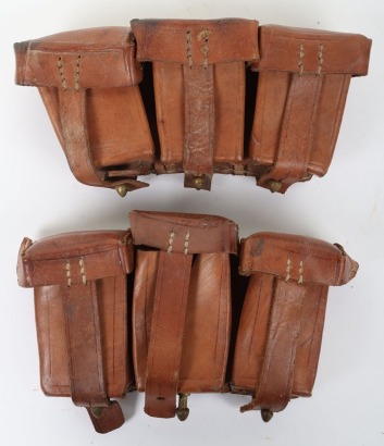 WW1 German Style Ammunition Pouches, Pair.