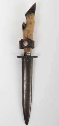 WW1 German Trench Knife, Deer's Hoof Handle
