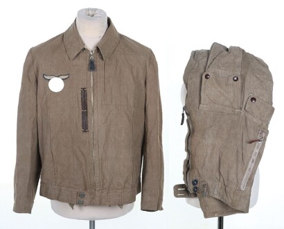 Rare WW2 German Luftwaffe Two Piece Summer Pattern Channel Flight Suit