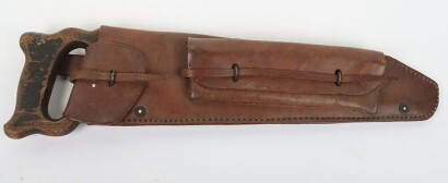 WW1 French Pioneers Saw with Leather Sheath.