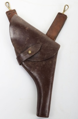 British Mounted Officers Leather Pistol Holster