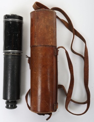 Boer war Period Telescope in Leather Case.