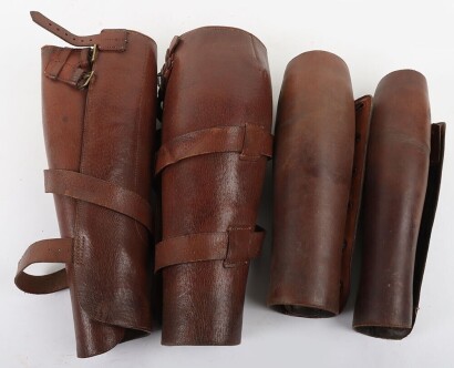 Two Pairs of Brown Leather Gaiters