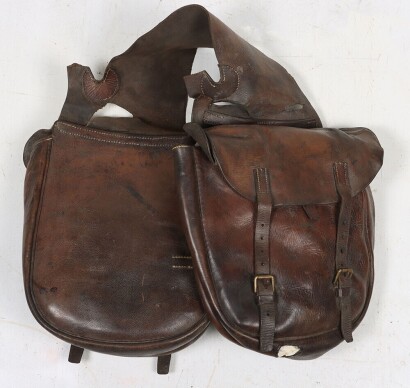 Pair of 1914 Dated Leather Saddle Bags