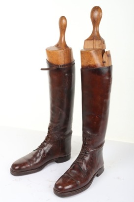 British Officers Boots with Wooden Trees