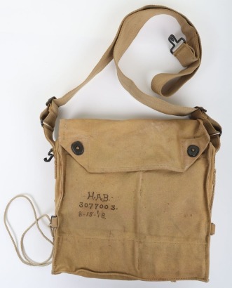 WW1 US Army Respirator and Haversack.