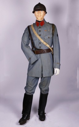 WW1 French Artillery Full Uniform Display