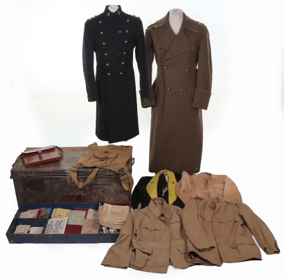 Purvis Collection - Uniform, Equipment and Paperwork Grouping of Robert Walter Purvis, Imperial Yeomanry and 4th Hussars in Tin Trunk