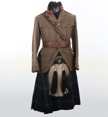 Purvis Collection - Uniform Ensemble of Major Robert Walter Purvis 3rd Battalion Gordon Highlanders - 3