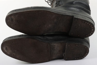 Scottish Black Leather Boots - 5
