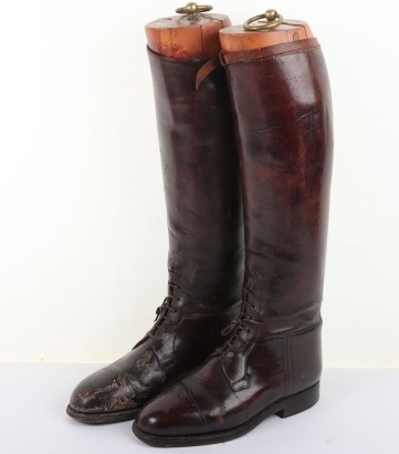 WW1 British Officers Boots with Wooden Trees