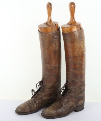 Boer War / WW1 Officers Boots with Wooden Trees