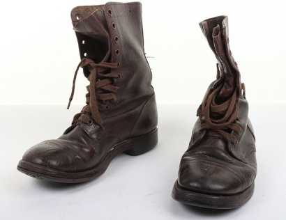 Post War Dutch Leather Boots in the Style of US Paratrooper Boots