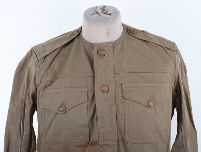 WW2 Khaki Drill (KD) British/Indian Army Collarless Tunic. - 2
