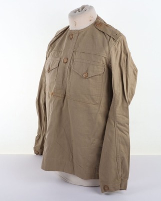 WW2 Khaki Drill (KD) British/Indian Army Collarless Tunic. - 4