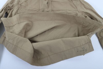 WW2 Khaki Drill (KD) British/Indian Army Collarless Tunic. - 6