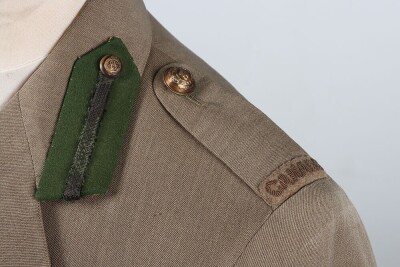 Great War Canadian Expeditionary Force Intelligence Staff Officers Cuff Rank Tunic and Gor Blimey Pattern Officers Cap - 7