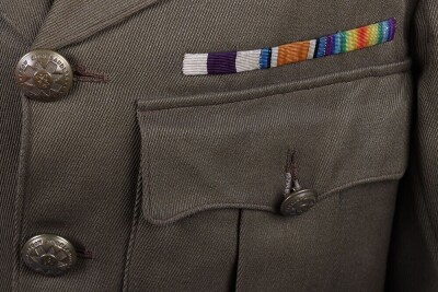 WW1 Highland Light Infantry 9th (Glasgow Highlanders) Territorial Battalion Officers Cuff Rank Tunic - 8