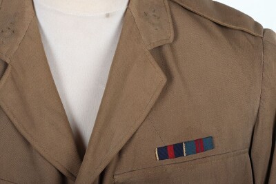 WW1 British Officers Summer Weight Cuff Rank Tunic, East Kent Regiment, The Buffs. - 6
