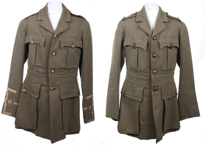WW1 British Officers Tunics, Two Examples, Ox and Bucks Light Infantry.