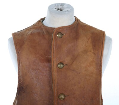 WW1 Period British Leather Jerkin, Royal Artillery, US made. - 2