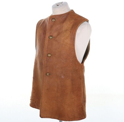 WW1 Period British Leather Jerkin, Royal Artillery, US made. - 4