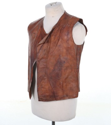 WW1 Canadian Made Leather Jerkin/Waistcoat, 1917 dated. - 4