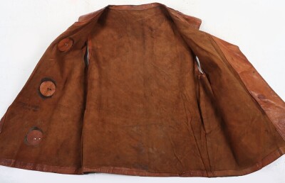 WW1 Canadian Made Leather Jerkin/Waistcoat, 1917 dated. - 5