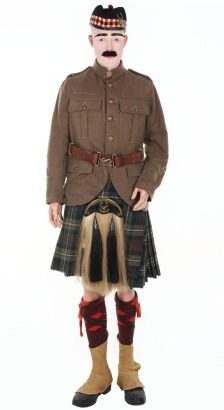 WW1 Seaforth Highlanders Uniform on a Display Mannequin