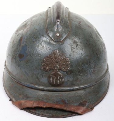 WW1 French M-15 Infantry Adrian Steel Helmet - 5