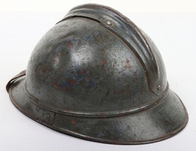 WW1 French M-15 Infantry Adrian Steel Helmet - 8