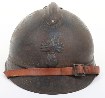 WW1 French Adrian M15 Steel Infantry Helmet
