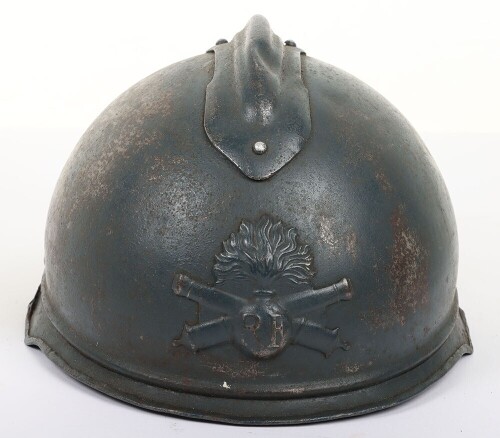 Rare Converted WW1 Adrian Helmet for Service with the Newly Formed Special Artillery / Tank Service