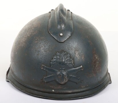 Rare Converted WW1 Adrian Helmet for Service with the Newly Formed Special Artillery / Tank Service