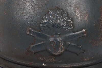 Rare Converted WW1 Adrian Helmet for Service with the Newly Formed Special Artillery / Tank Service - 2