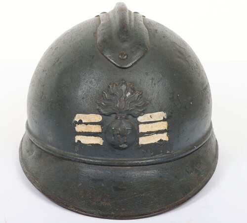 WW1 French Infantry M-15 Adrian Pattern Steel Helmet