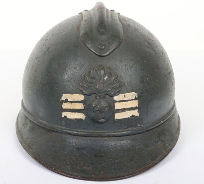 WW1 French Infantry M-15 Adrian Pattern Steel Helmet