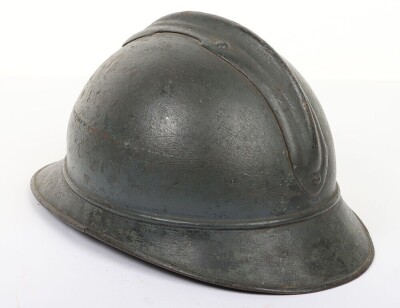 WW1 French Infantry M-15 Adrian Pattern Steel Helmet - 4